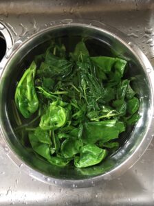 Chilling greens for Herbal Schav recipe